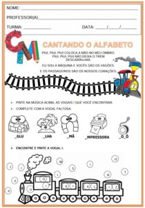 Cantando o alfabeto - Atividade letra I