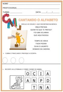 Cantando o Alfabeto - Atividades letro O