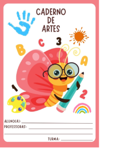 Capa de caderno pronta para imprimir - Caderno de Artes