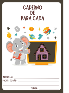 Capa de caderno pronta para imprimir - Caderno de Para Casa