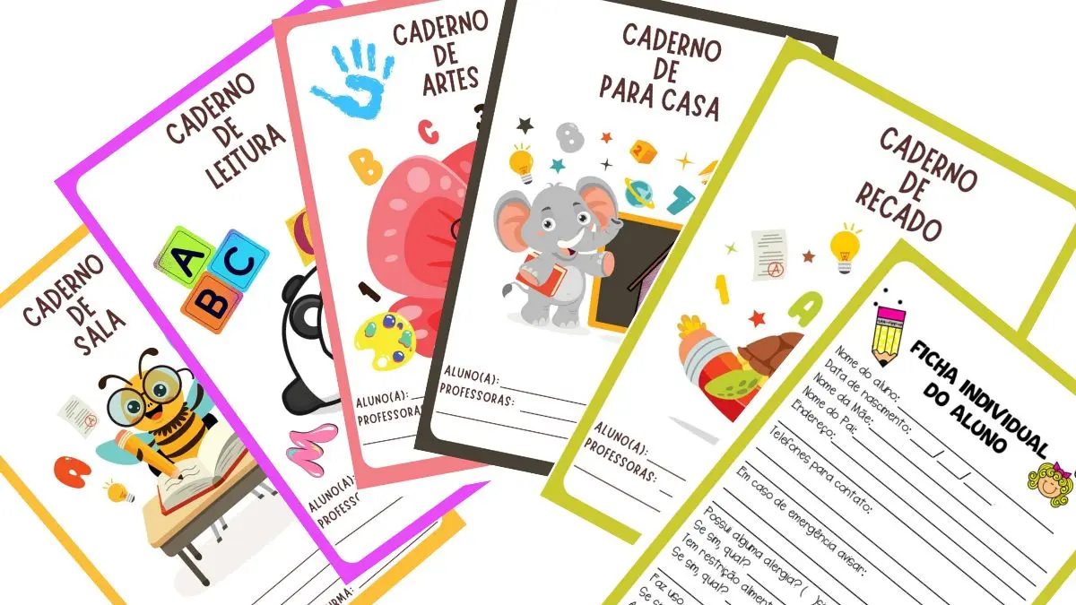 capa de caderno para imprimir