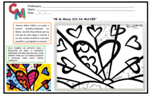 Atividade Romero Britto dia da mulher