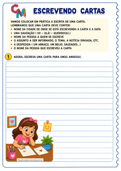 Projeto Correio da Amizade - escrevendo cartas