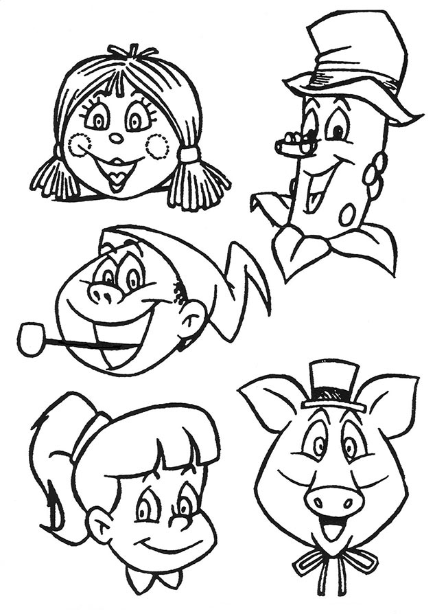 Fantoches de personagens do Sítio do pica pau amarelo de Monteiro Lobato