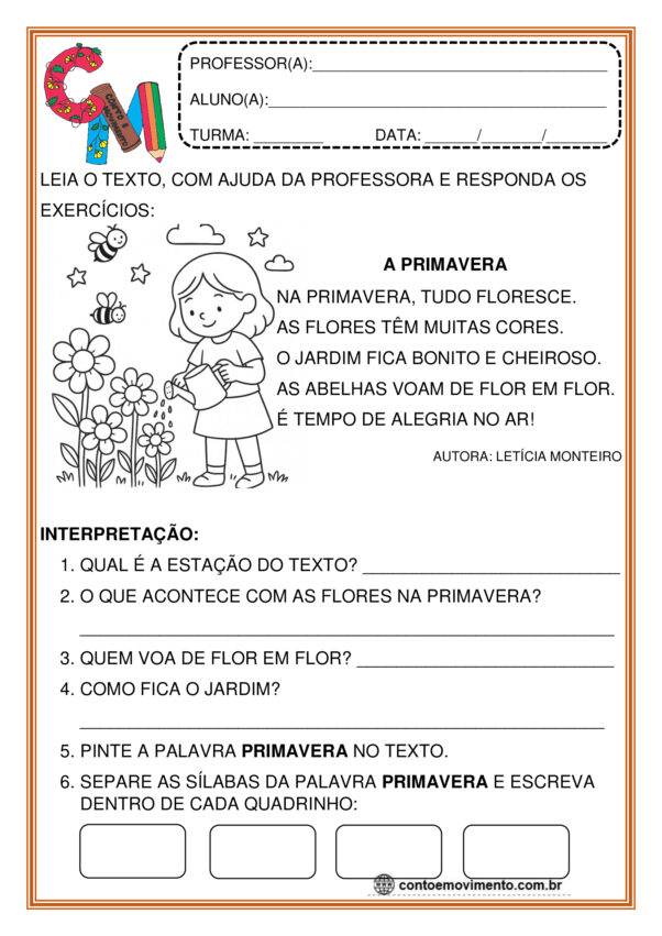 Atividade A primavera