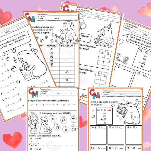 Atividades de Matemática Bobbie Goods e Capivara