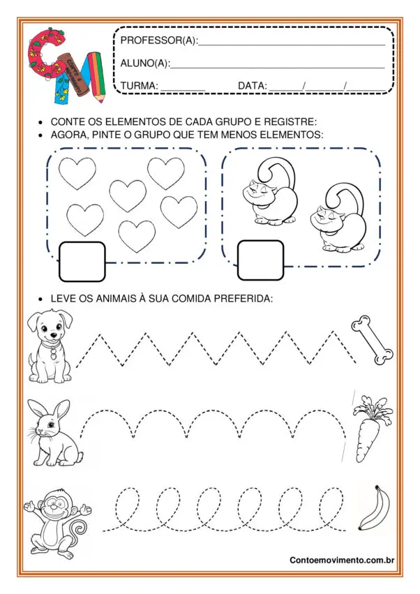 Atividade sobre quantidade