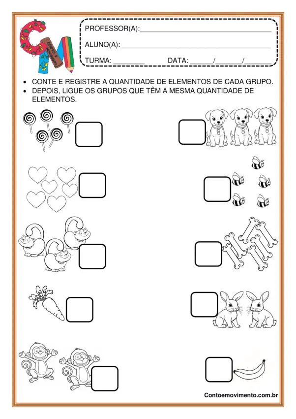 Atividade sobre quantidade