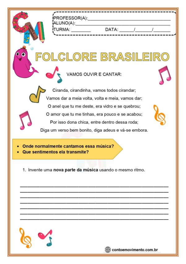 Dia do Folclore brasileiro: Músicas folclóricas