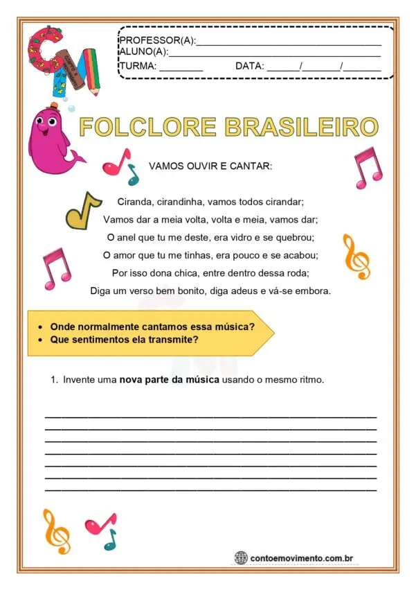 Dia do Folclore brasileiro: Músicas folclóricas