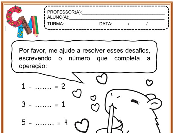 Atividades de Alfabetização Matemática