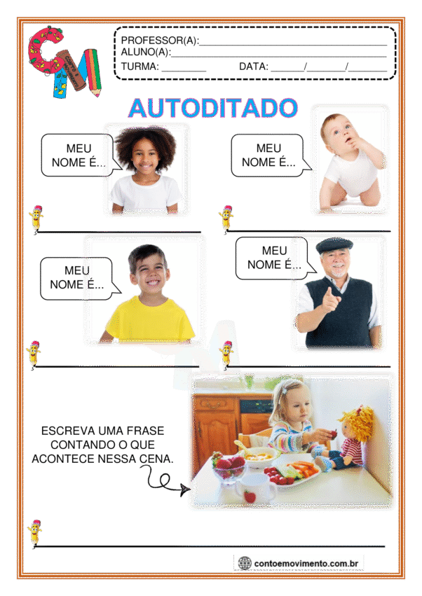 autoditado na alfabetização:  de nomes