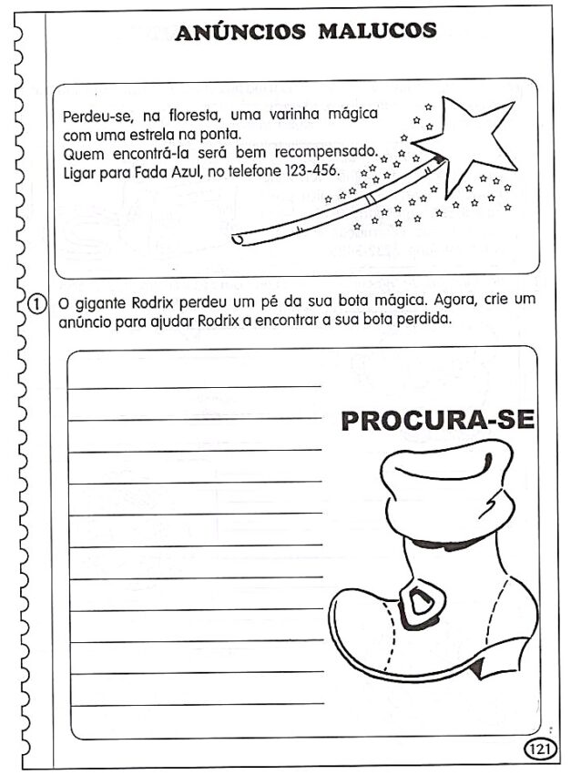 Produção de texto Anuncio e classificados