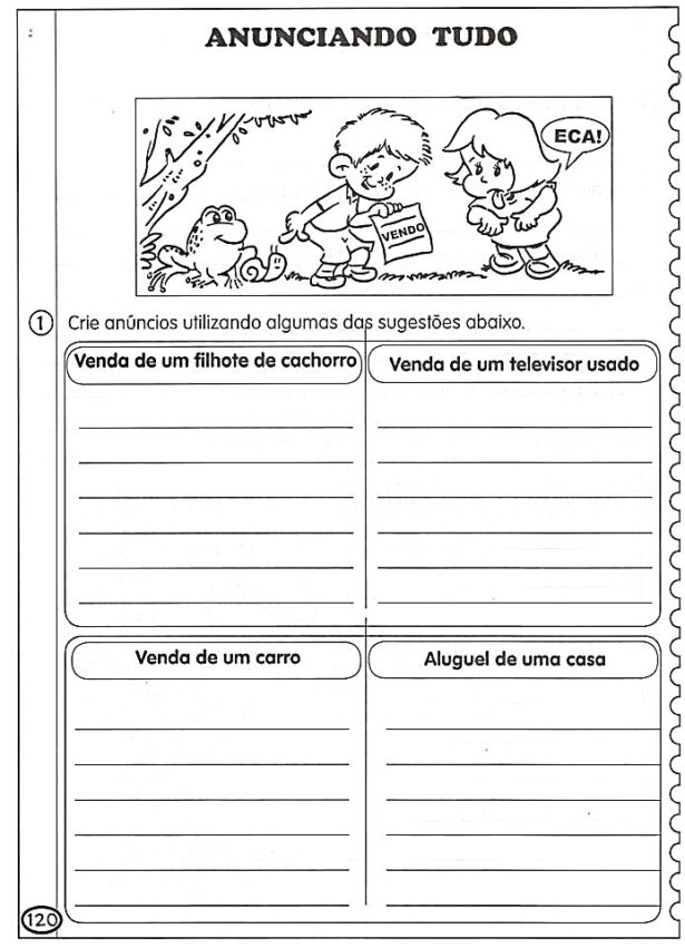 Produção de texto Anuncio e classificados