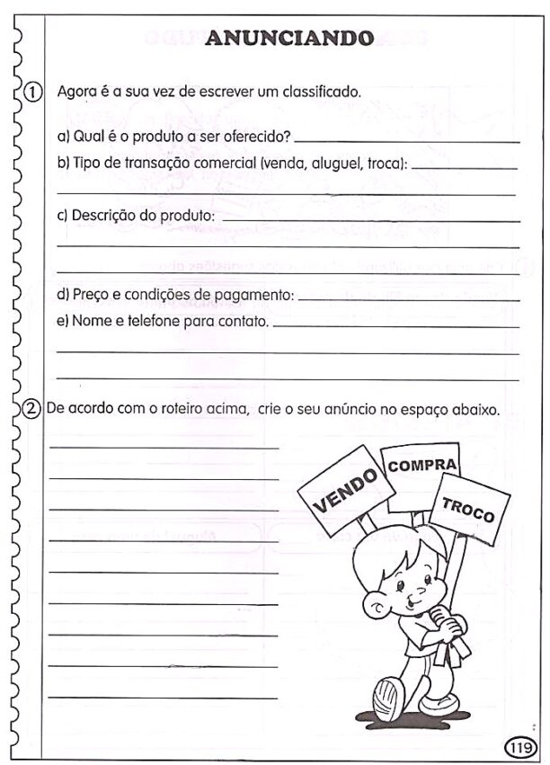 Produção de texto Anuncio