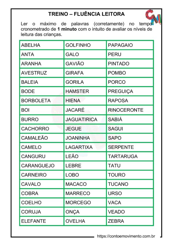 TREINO FLUENCIA LEITORA