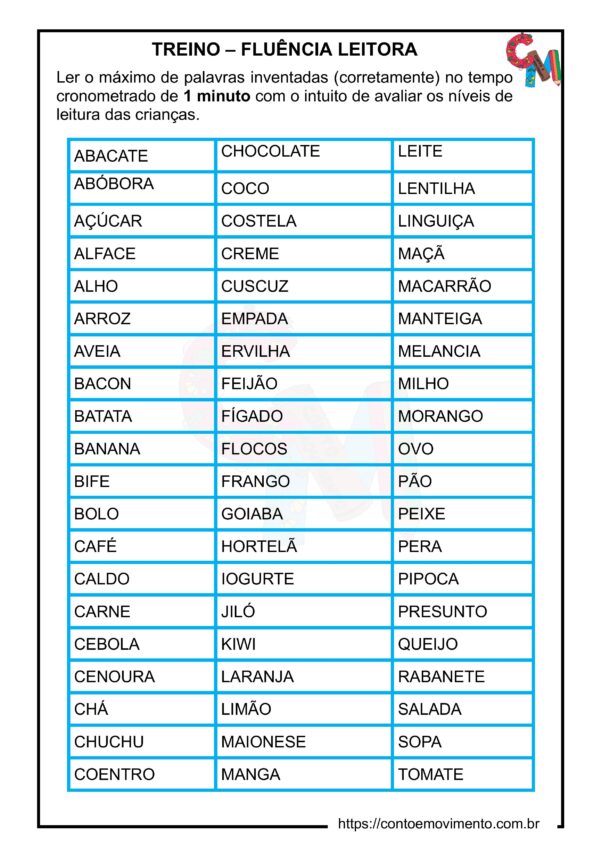TREINO FLUENCIA LEITORA