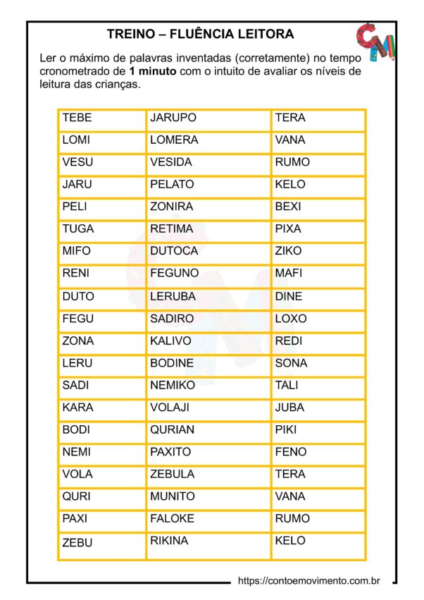 TREINO FLUENCIA LEITORA