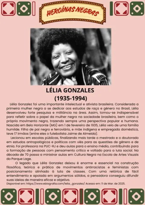 Heroínas Negras: atividade para o Dia da Consciência Negra