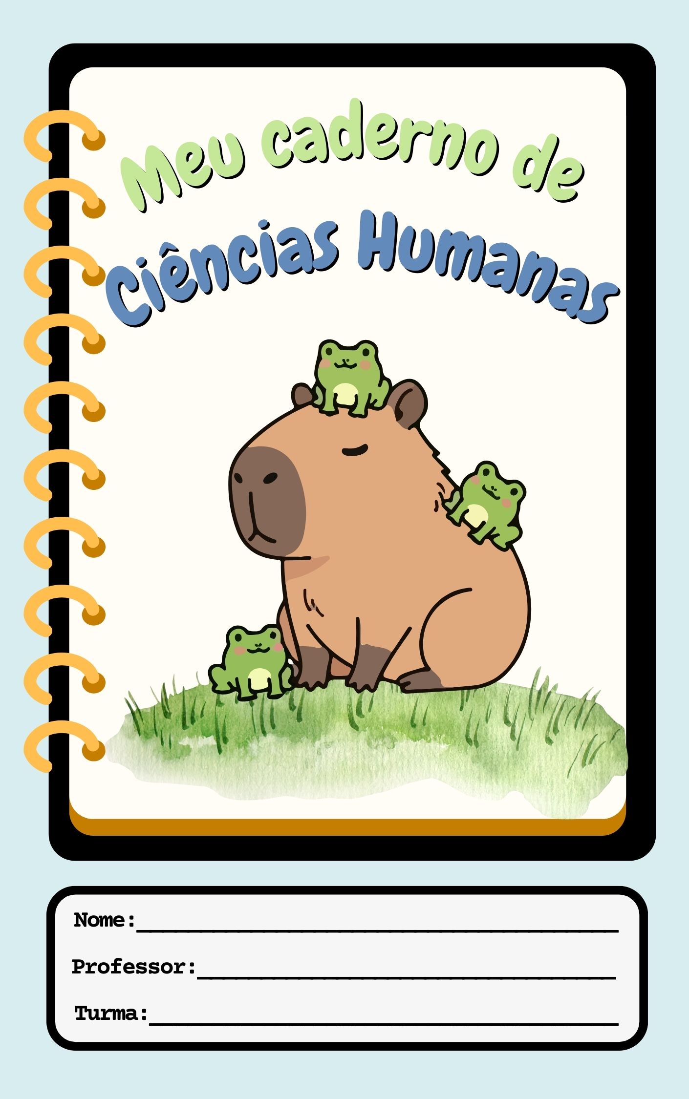 Capa de Caderno capivara