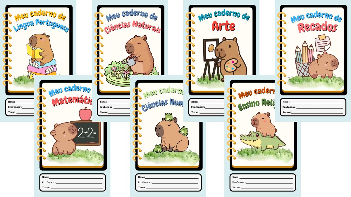 Capa de Caderno capivara