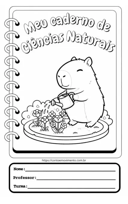 Capa de caderno Capivara