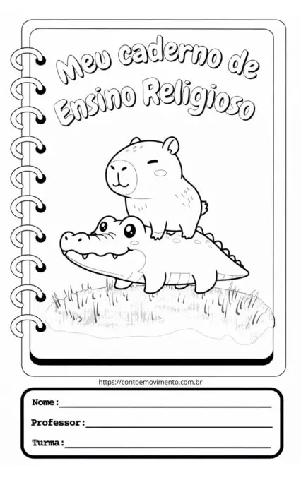 Capa de caderno Capivara