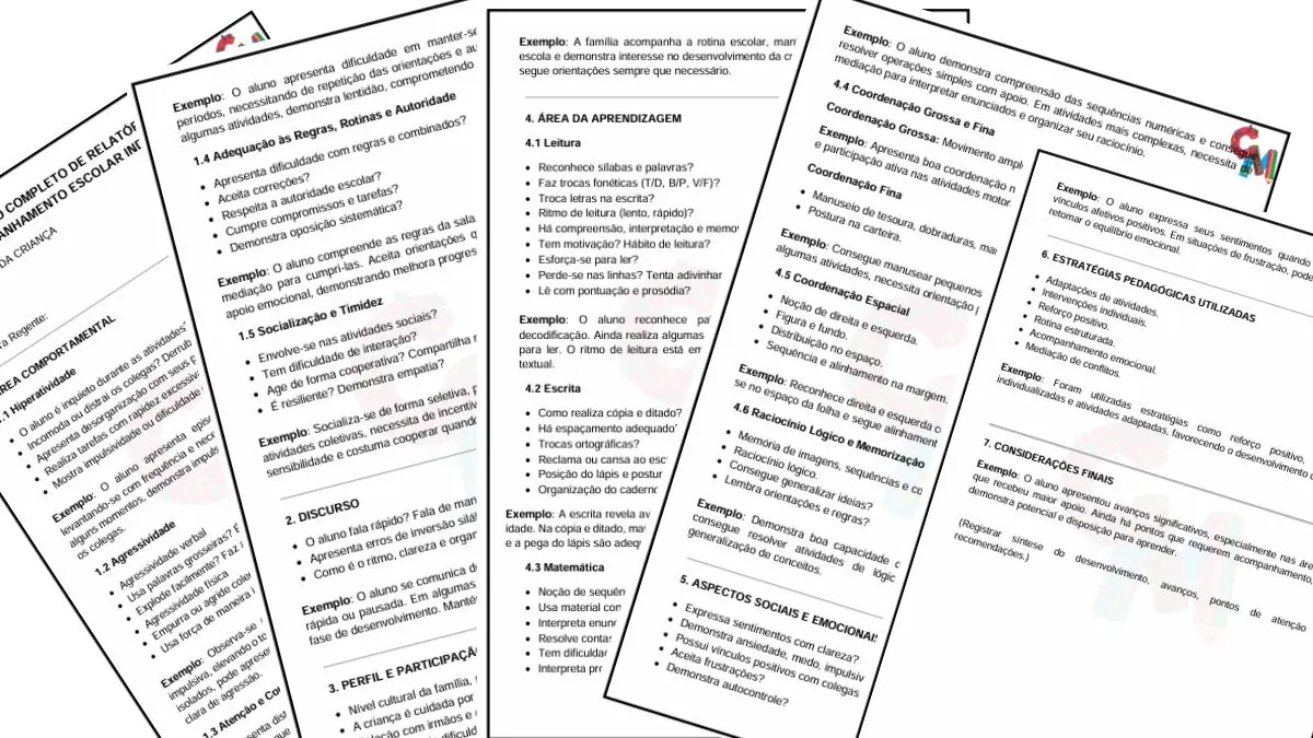 relatório individual escolar