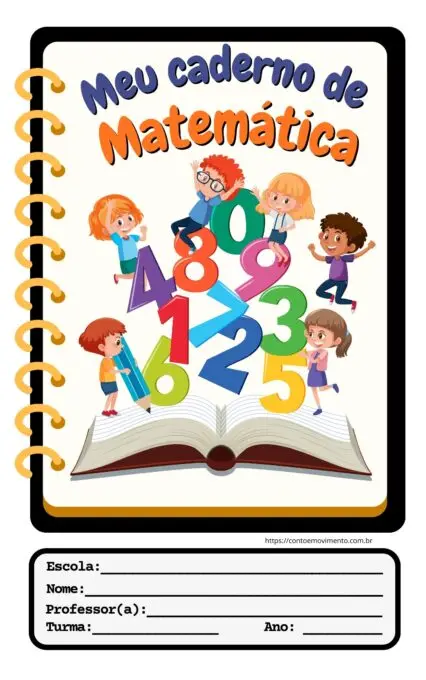 capa de caderno para imprimir