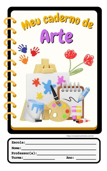 capa de caderno para imprimir