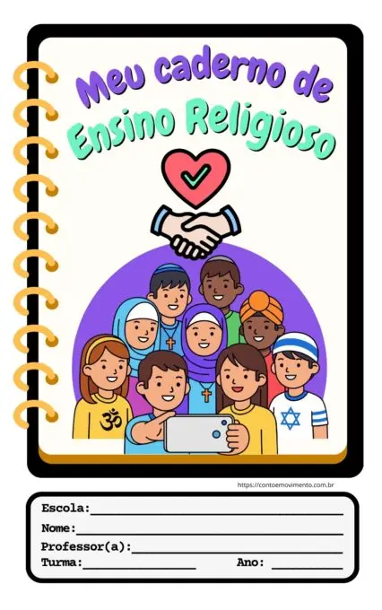 capa de caderno para imprimir