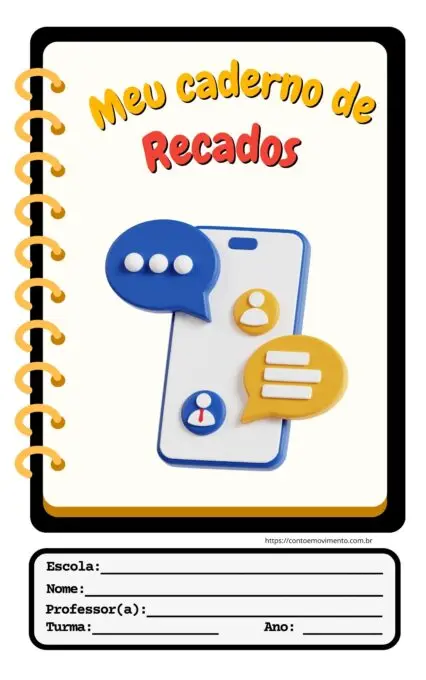 capa de caderno para imprimir