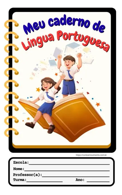 capa de caderno para imprimir