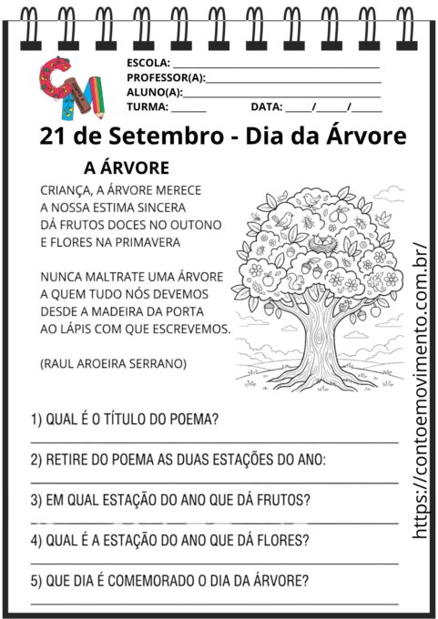 atividade dia da árvore