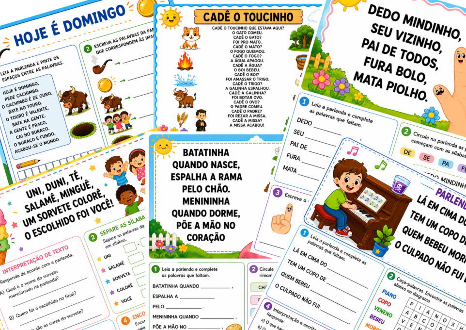 Consciência fonológica com parlendas