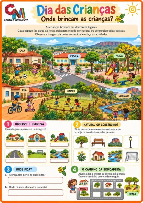 Atividades Dia das Crianças: Onde as crianças brincam