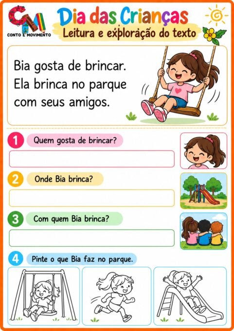 Atividades Dia das Crianças: Leitura e interpretação
