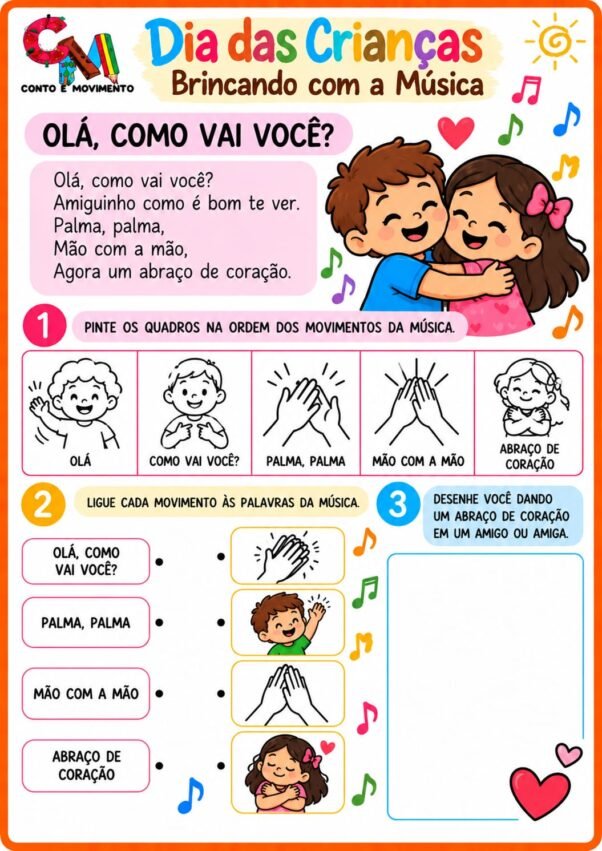 Dia das Crianças com Música: 10 Atividades Divertidas para Alfabetização 5 Dia das Crianças com Música