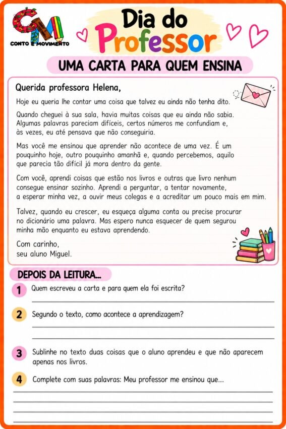 Atividade dia do Professor