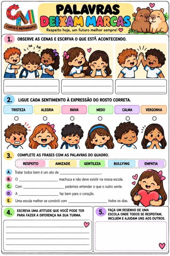 Atividades sobre Bullying na escola