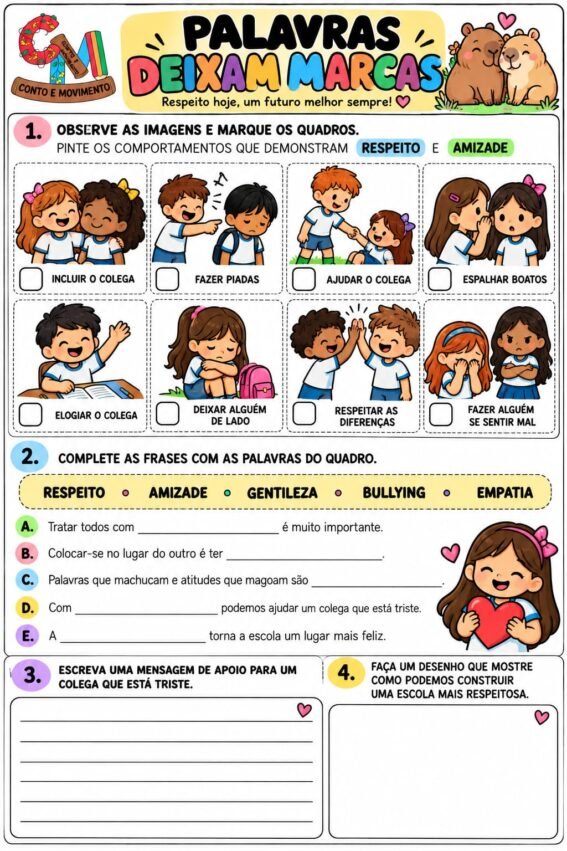 Atividades sobre Bullying na escola