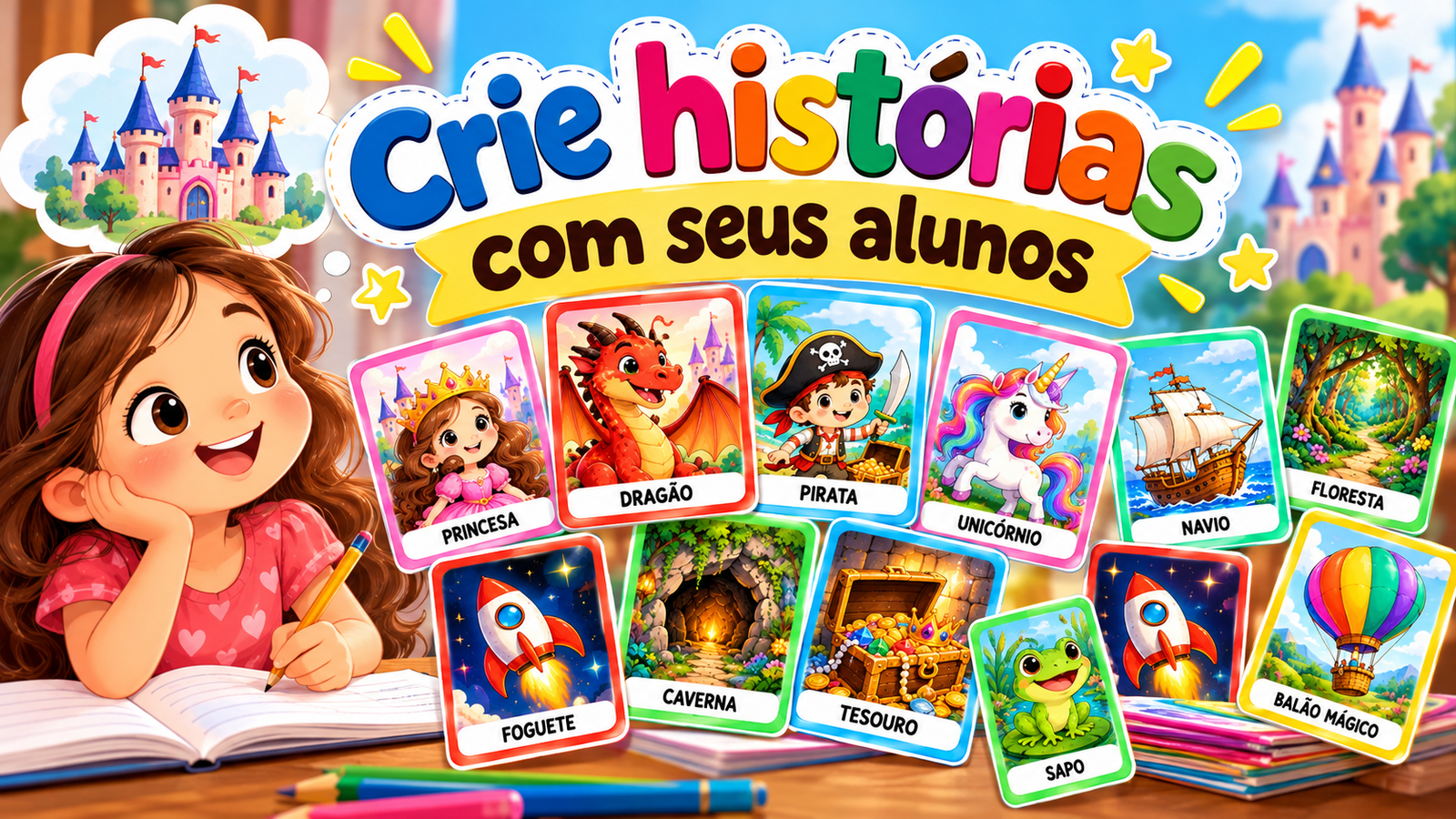 Baralho de cartas Cartas mágicas para criar histórias