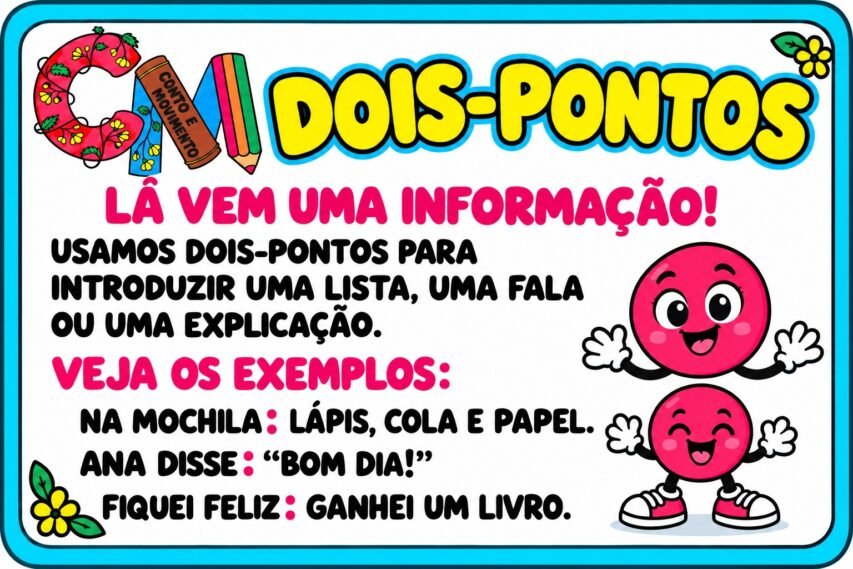 Sinais de Pontuação:  Dois pontos