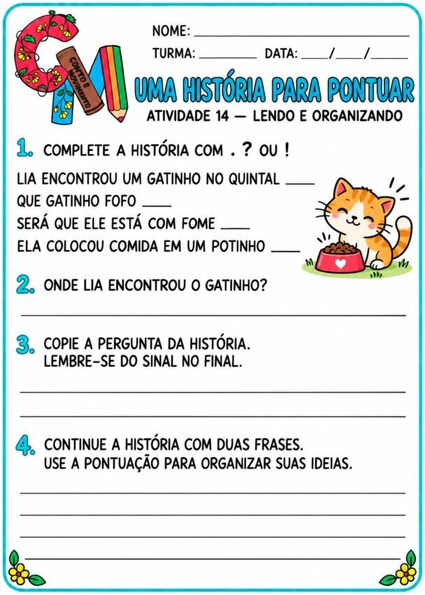 Atividades de Sinais de Pontuação