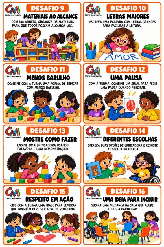 Projeto de inclusão: Atividades e jogo de inclusão