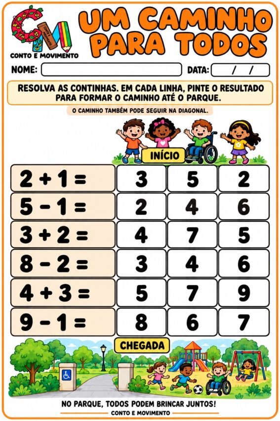Projeto de inclusão: Atividades de inclusão