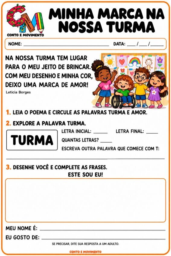 Projeto de inclusão: Atividades de inclusão