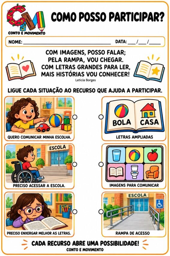 Projeto de inclusão: Atividades de inclusão