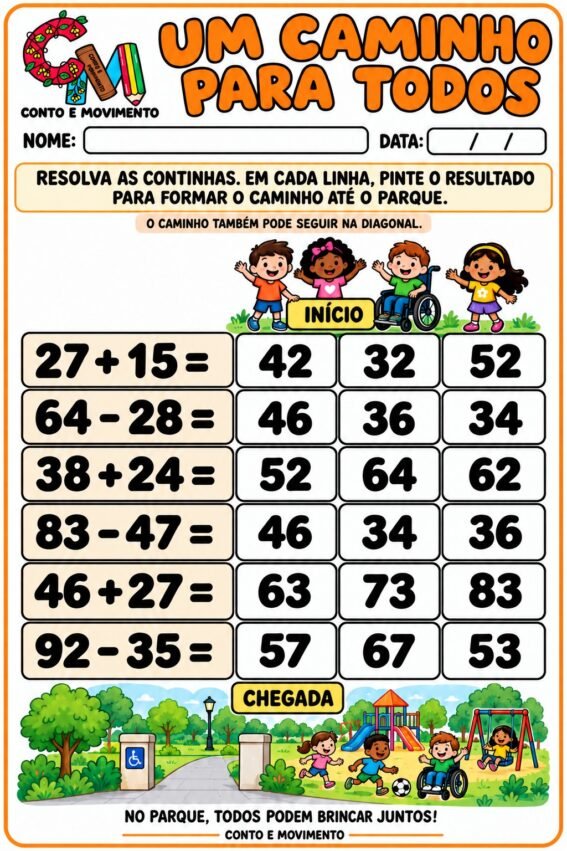 Projeto de inclusão: Atividades de inclusão